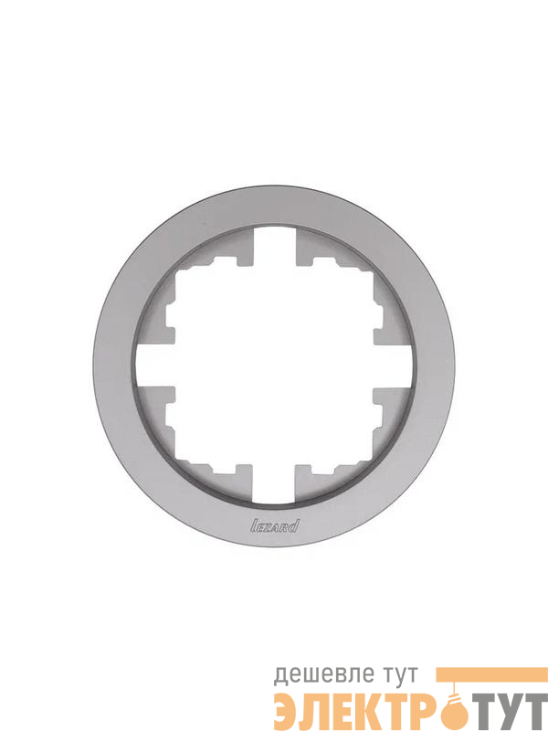 Рамка 1-м OSEN горизонт. круглая сер. матов. LEZARD 744-7400-146