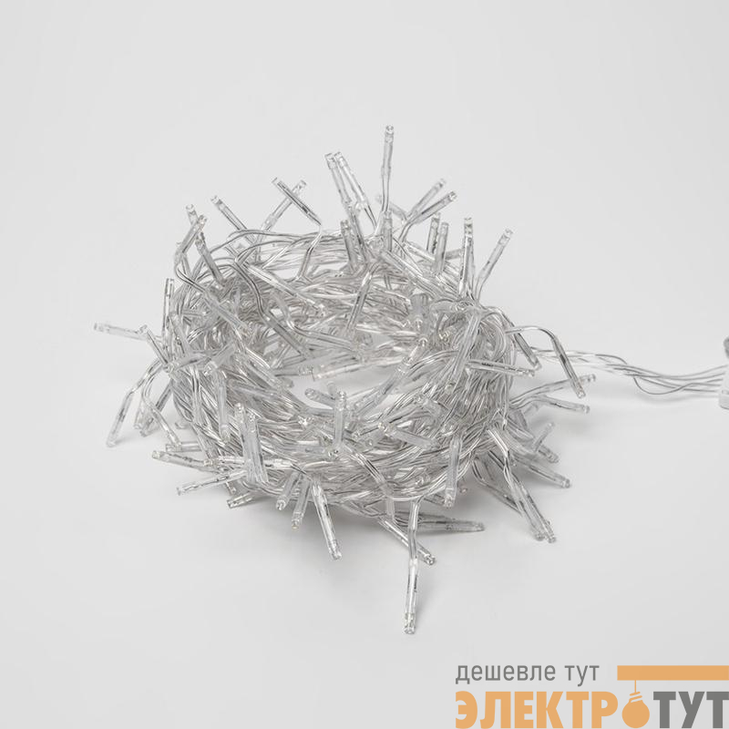 Гирлянда светодиодная ULD-S0300-200/DTA WHITE IP20 FIRECRACKER с контроллером «Фейерверк» 3м бел. свет провод прозр. Uniel UL-00005476