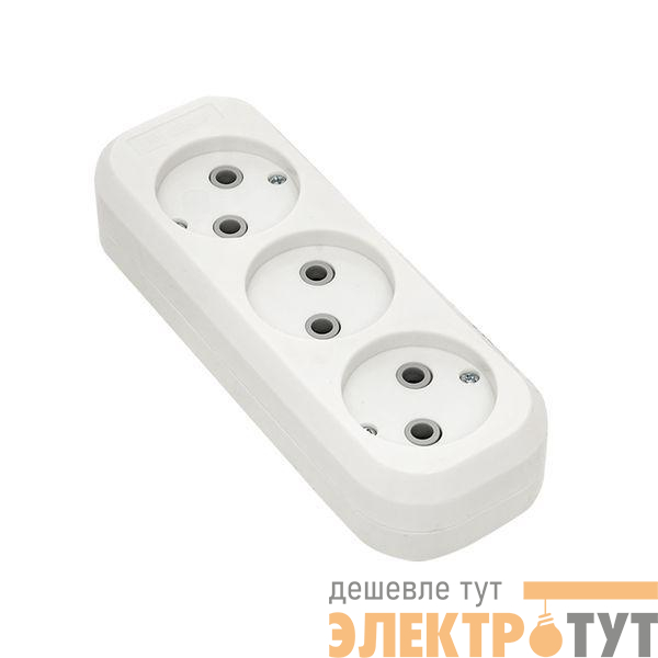 Колодка удлинителя 3-м без заземл. 10А Эксперт 2.2кВт EKF AKB10-3