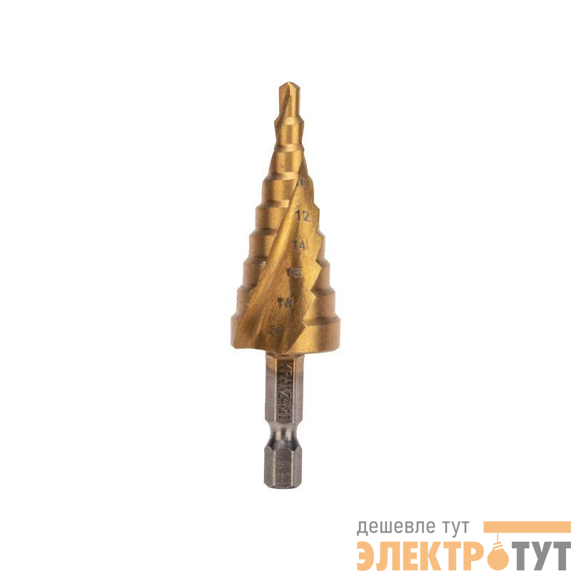 Сверло ступенчатое по металлу ТИТАН 4.0-20.0мм Kranz KR-12-6611