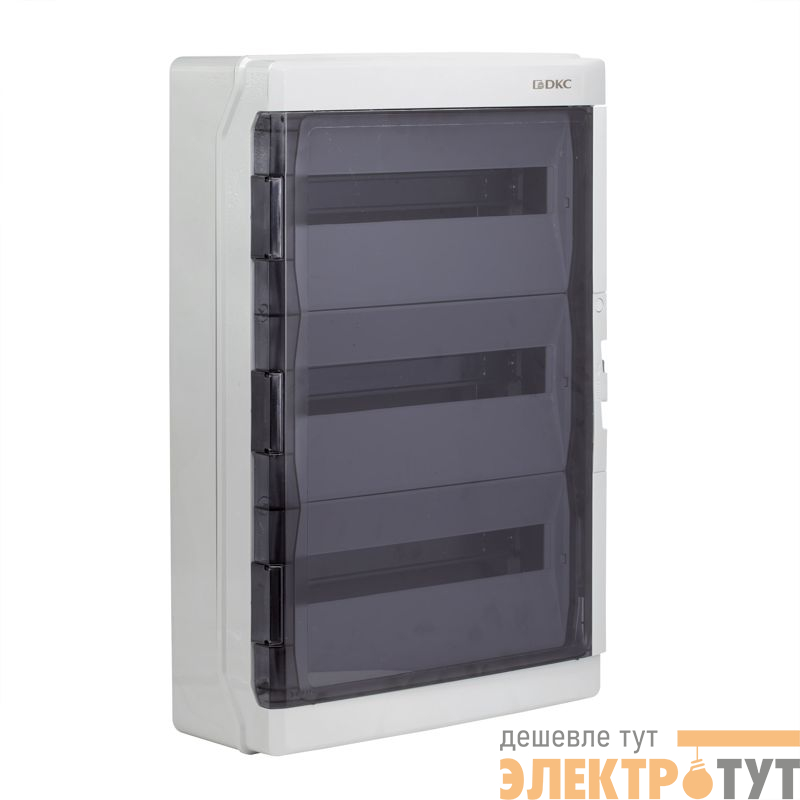 Щиток настенный ЩРн-п-54 54мод. IP65 с дверцей с клеммн. блоком 63А сер. DKC RB54W6TGD