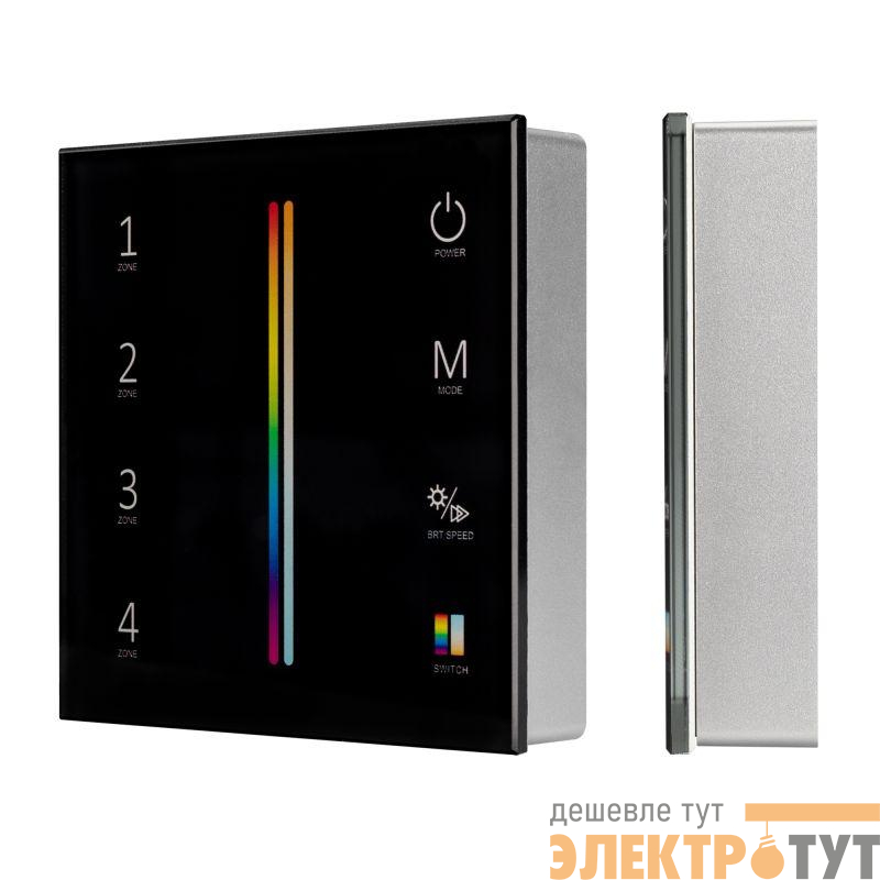 Панель Sens SMART-P55-MULTI Black (3В 4 зоны 2.4G) (IP20 пластик) Arlight 028310