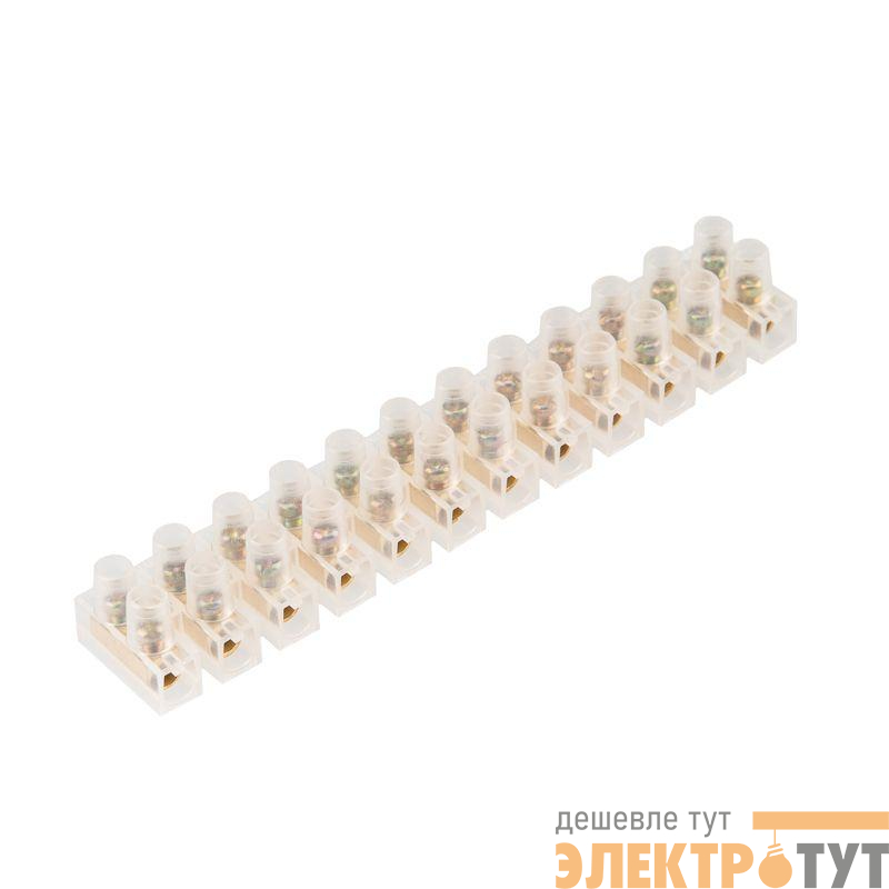 Колодка клеммная винтовая KВ-6 2.5х6кв.мм 6А полиэтилен бел. Rexant 07-5006