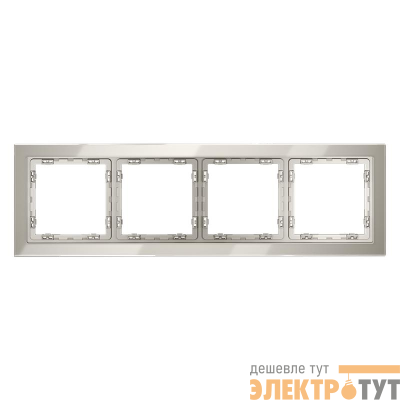Рамка 4-м S70 стеклян. кашемир Voltum VLS110403
