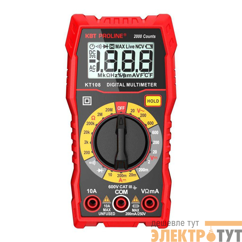 Мультиметр цифровой KT 108 "PROLINE" КВТ 86324