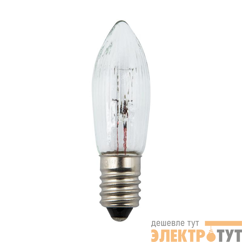Лампа накаливания IL-CT13-CL-03/E10/48V SET3 BLISTER 3Вт прозрачная E10 48В для новогодней горки на 5 ламп (уп.3шт) Uniel UL-00010986