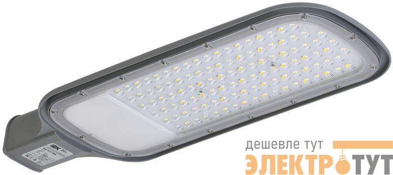 Светильник светодиодный ДКУ 1012-150Ш 5000К IP65 уличный консольный сер. IEK LDKU1-1012-150-5000-K03