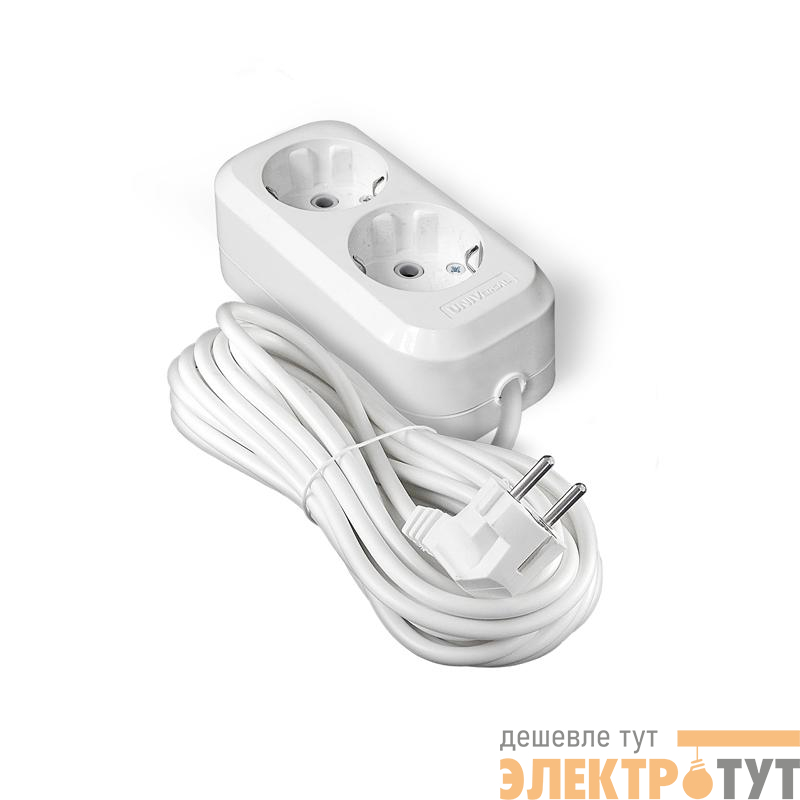 Удлинитель 2х7м с заземл. IP20 Е-302А ПВС 3х1.5 Universal 1720