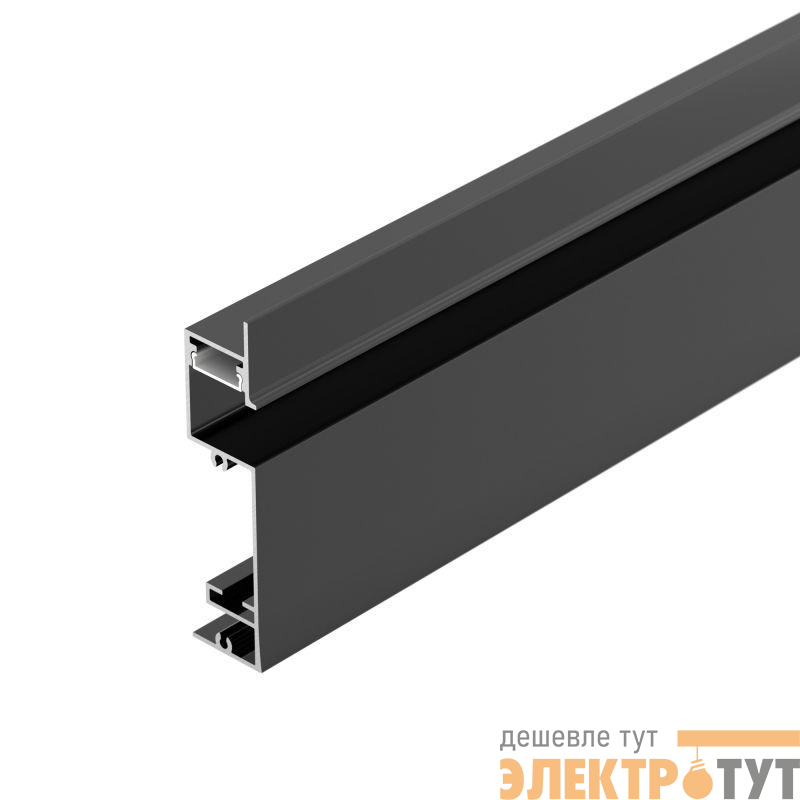 Профиль PLINTUS-H73-F-2000 BLACK L2000 алюм. Arlight 043480