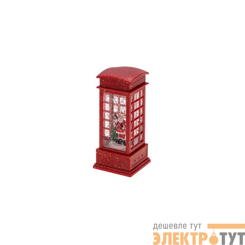 Светильник декоративный (фигура) "Телефонная будка" с эффектом снегопада и подсветкой Neon-Night 501-185