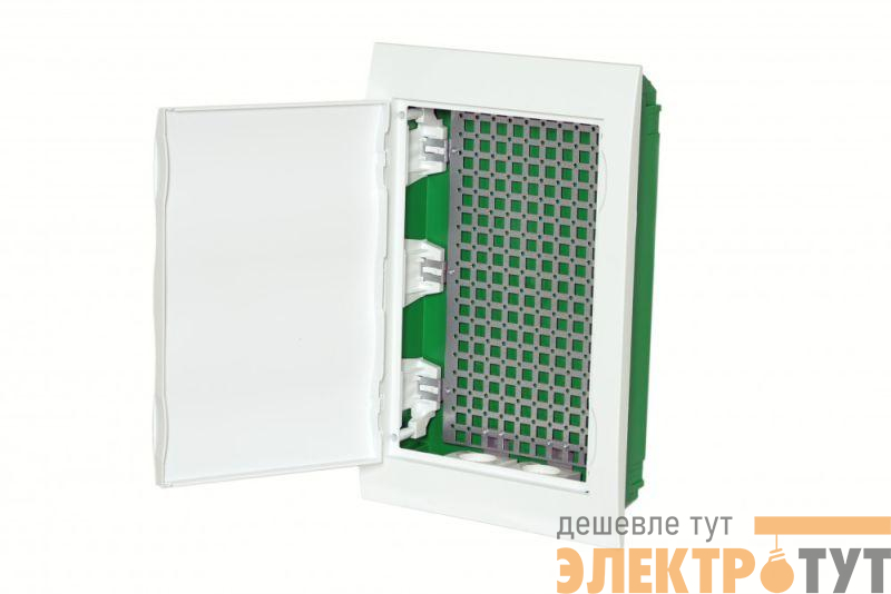 Корпус встраиваемый City9 Box IT 3 ряда 36мод. 2 розетки с бел. дверцей SE EZ9E312P2FIT