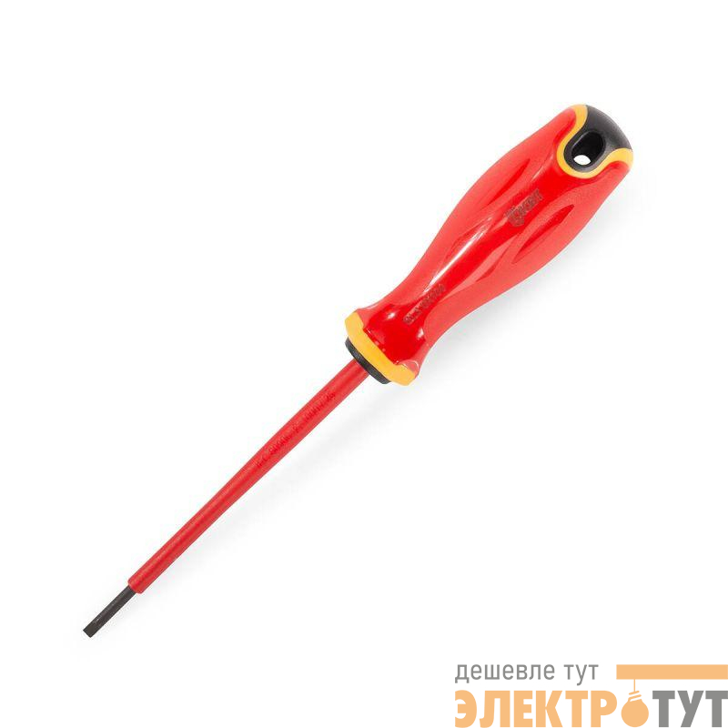 Отвертка диэлектрическая шлицевая 3.0х100 СЛИМ КВТ 103002