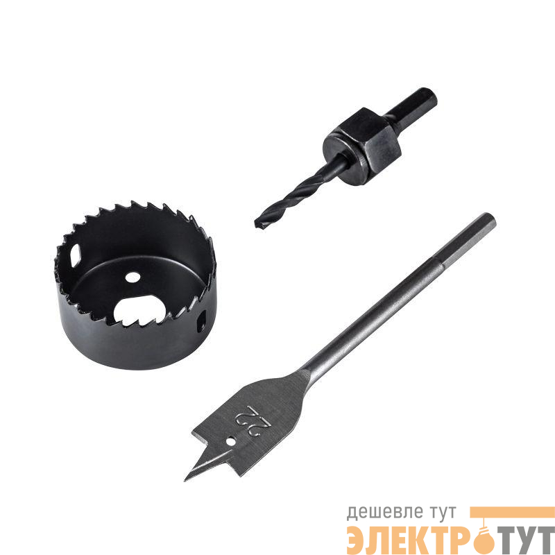 Набор для установки врезных замков 22мм/54мм (перовое сверло/кольцевая пила) Kranz KR-92-0263