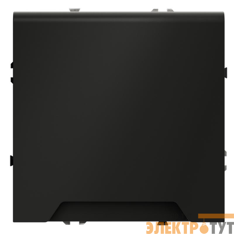 Розетка 1-м СП S70 16А с заземл. защ. шторки + крышка механизм черн. матов. Voltum VLS040308