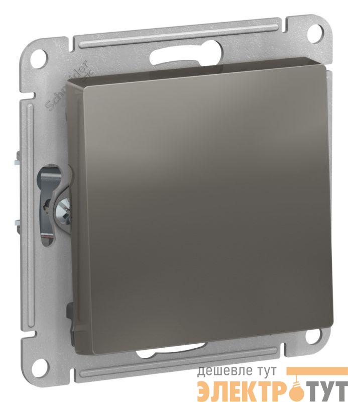 Выключатель 1-кл. AtlasDesign 2-п. 10А мех. сталь SE ATN000921