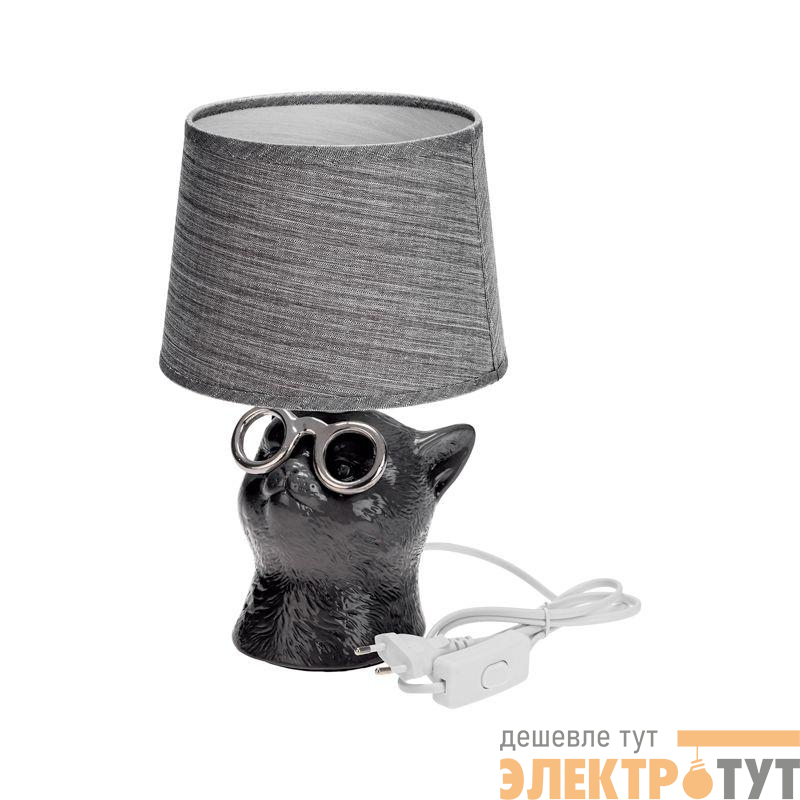 Светильник декоративный "Кот в очках" Е14 40Вт черн. Rexant 603-1034