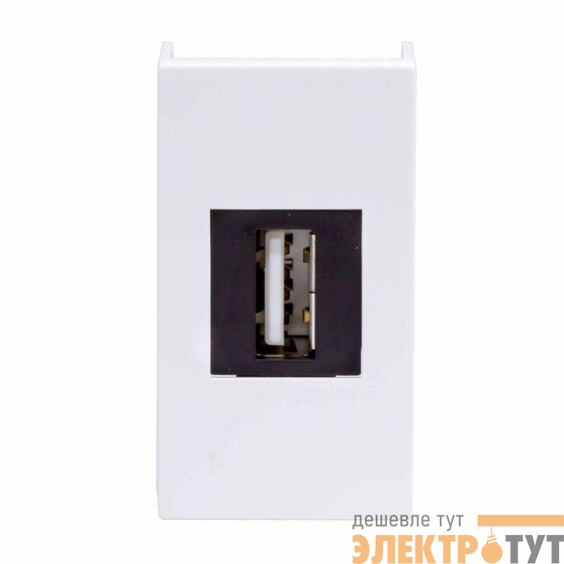 Розетка USB 1-м 1мод. Viva USB 2.0 бел. DKC 42018