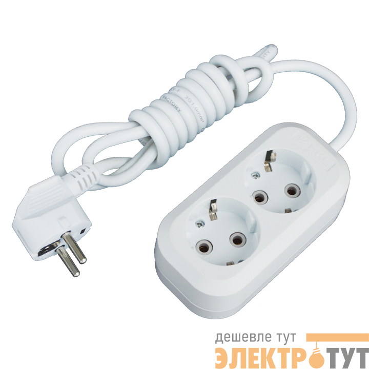 Удлинитель 2х3м с заземл. 16А IP20 "Эксперт" 3.5кВт з/к ПВС 3х1 EKF UBA16-310-2-03