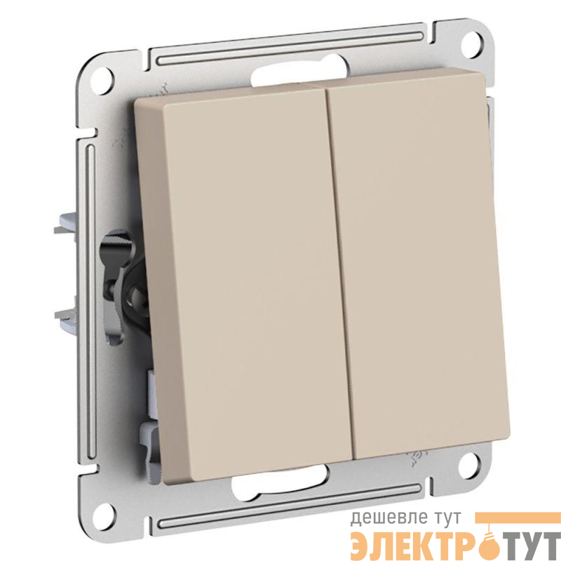 Выключатель 2-кл. AtlasDesign (сх. 5) 10AX механизм песочн. SE ATN001251