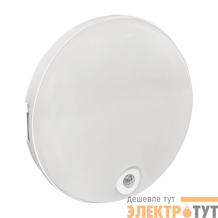 Светильник светодиодный ЖКХ ДПО-2200 12Вт 6500К IP65 круг с инфракрасным датчиком движения LUMA EKF BKL-2200DI-R-12-6500