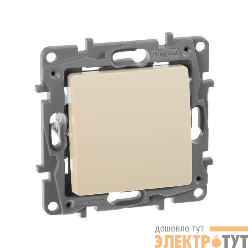 Переключатель 1-кл. СП Etika 10А IP20 250В 10AX безвинтов. зажимы механизм сл. кость IEK 672305