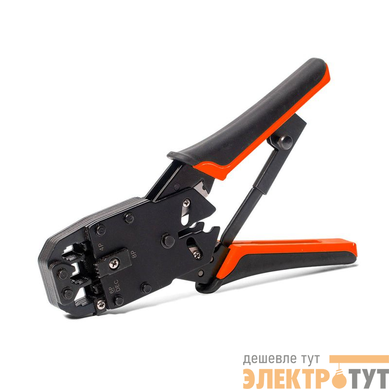 Кримпер многофункциональный с 3-мя смен. модулями для обжима RJ-45 RJ-12 RJ-11 КВТ 79759