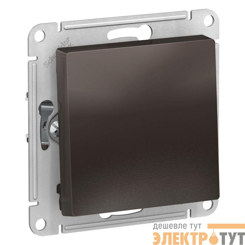Механизм выключателя 1-кл. СП AtlasDesign 10А IP20 (сх. 1) 10AX с самовозвратом мокко SchE ATN000615