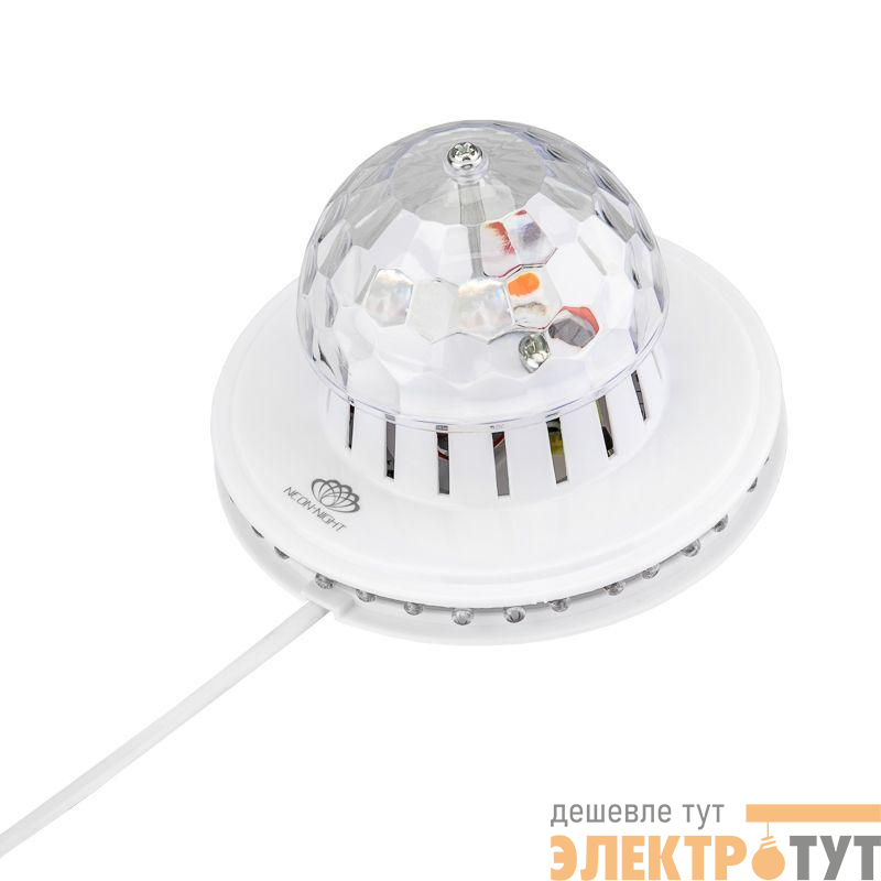 Диско-лампа светодиодная "Летающая тарелка" 36LED 6Вт 230В IP20 Neon-Night 601-256