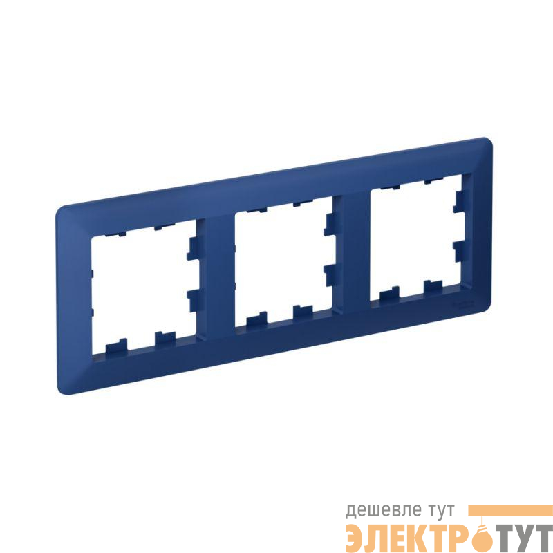 Рамка 3-м AtlasDesign Air аквамарин/дым. черн. SE ATN221103