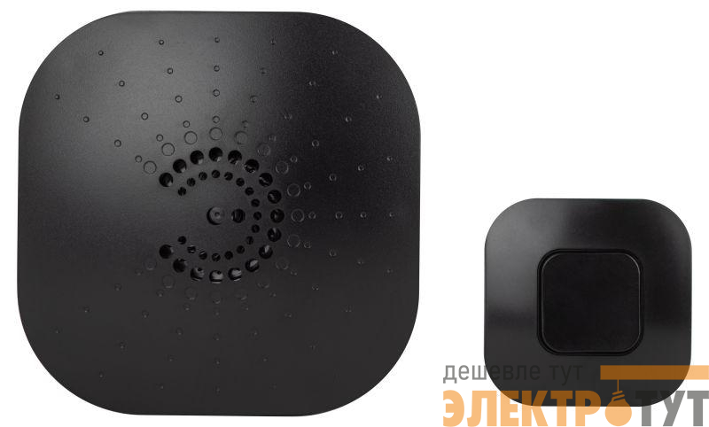 Звонок дверной BIONIC Black беспроводной 6 мелодий черн. Эра Б0054779