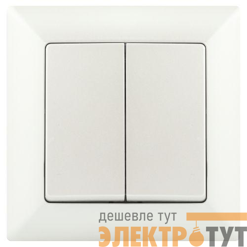 Переключатель 2-кл. СП Solo 4-107-06 10А 250В IP20 перламутр Intro Б0053614