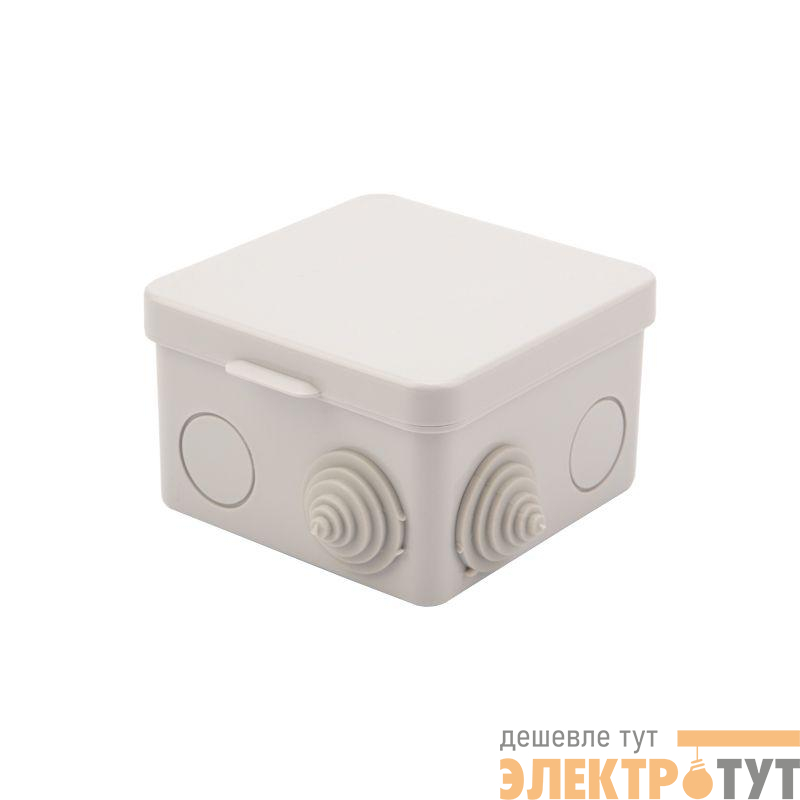 Коробка распределительная ОП 80х80х50мм IP54 с откидной крышкой Rexant 28-3064