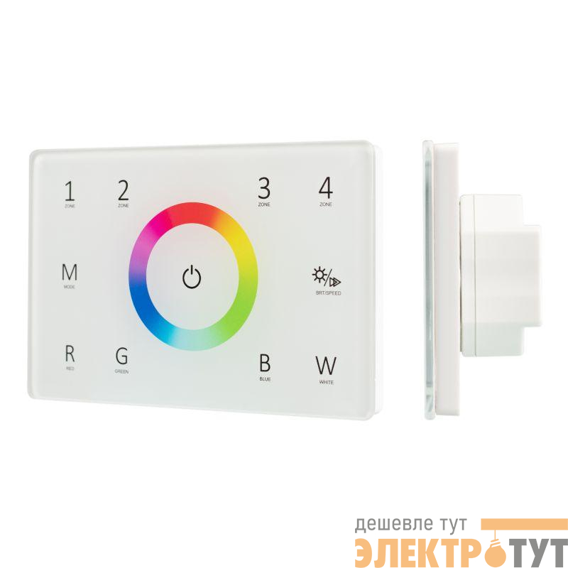 Панель Sens SMART-P85-RGBW White (230В 4 зоны 2.4G) (IP20 пластик) Arlight 028404