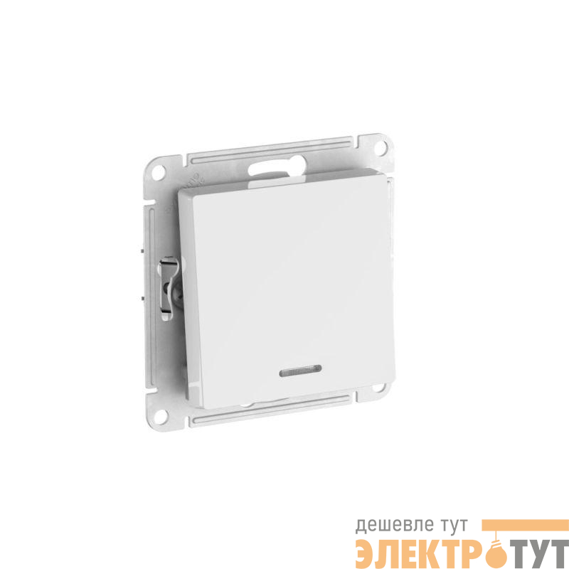 Переключатель 1-кл. AtlasDesign (сх. 6а) 10AX с подсветкой быстрозажим. клем. механизм бел. SE ATN000163S