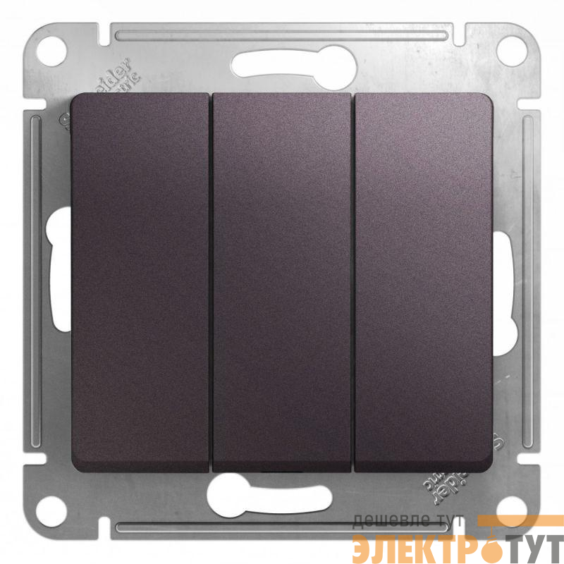 Механизм выключателя 3-кл. СП Glossa 10А IP20 (сх. 3) 10AX сиренев. туман SchE GSL001431