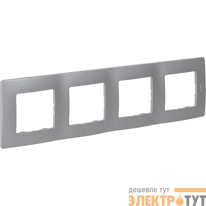 Рамка 4-м СП Etika IP20 алюм. IEK 672554
