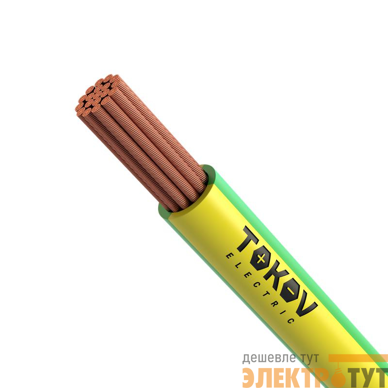 Провод TOKOV ELECTRIC ПуГВнг(А)-LS 1х2.5 Ж/З 450/750В (уп.100м) 000011527