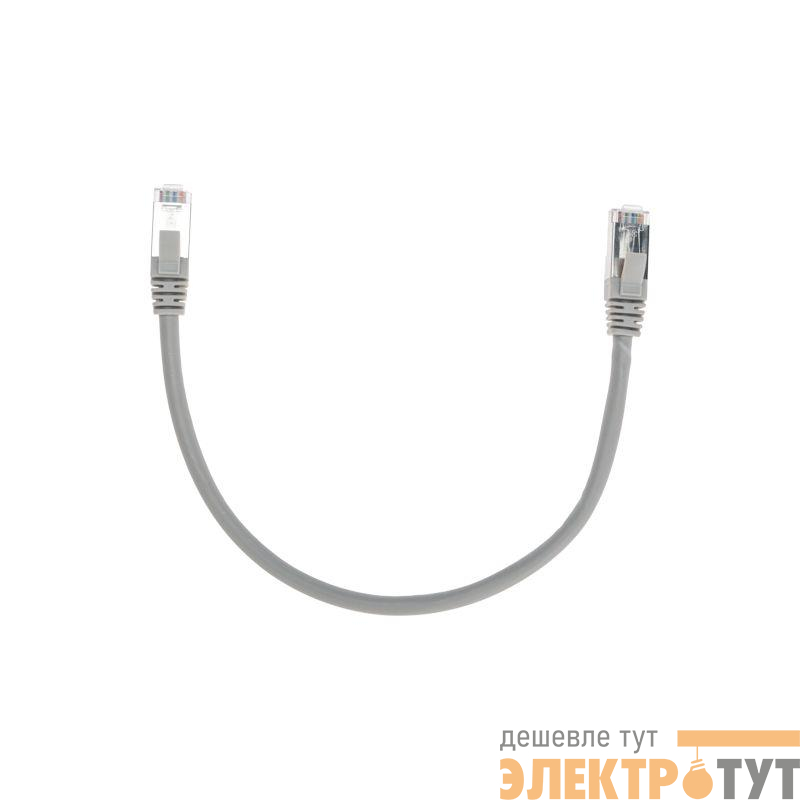 Патч-корд F/UTP кат.6 RJ45-RJ45 26AWG LSZH 0.3м сер. Rexant 02-0210-03