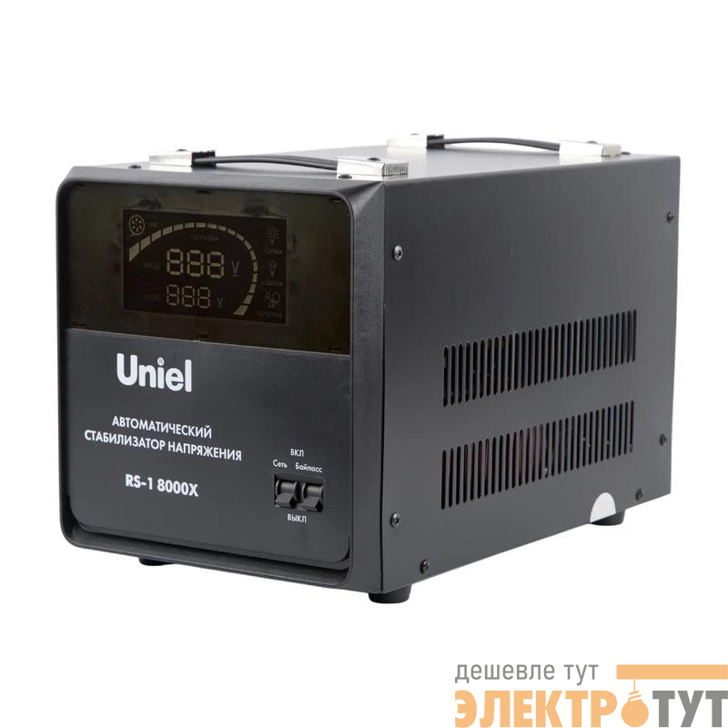 Стабилизатор напряжения RS-1 8000X 8000В.А 1ф релейный напольн. TM Uniel UL-00012859