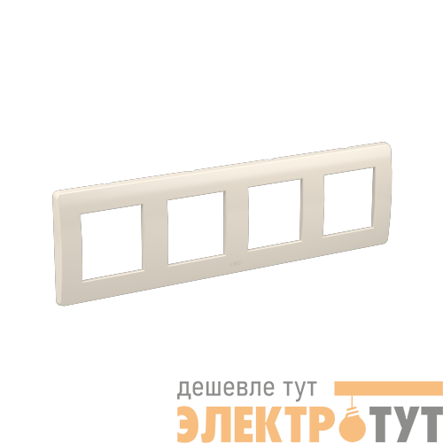 Рамка 4-м 4х2мод. Brava сл. кость RAL9001 DKC 75014O