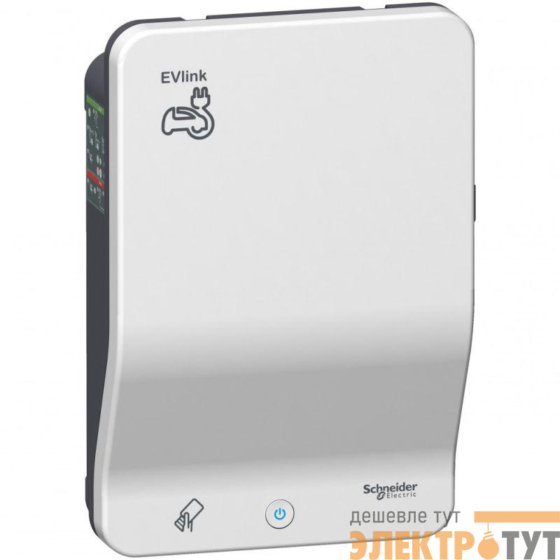 Станция зарядная EVLINK 7/22кВт розетка T2S+розетка+RFID SchE EVB1A22P4ERI