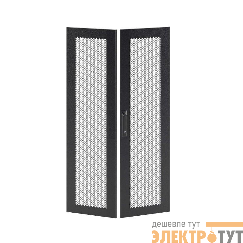 Дверь двустворчатая для IT-CQE 1600х800 перфорир. RAL9005 DKC RBITCPMD1680