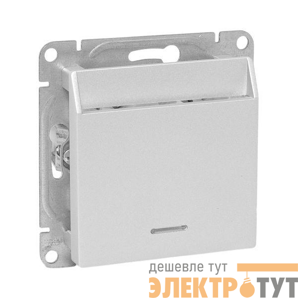 Выключатель карточный Эпика с подсветкой механизм алюм. EKF UP1-SWA-card