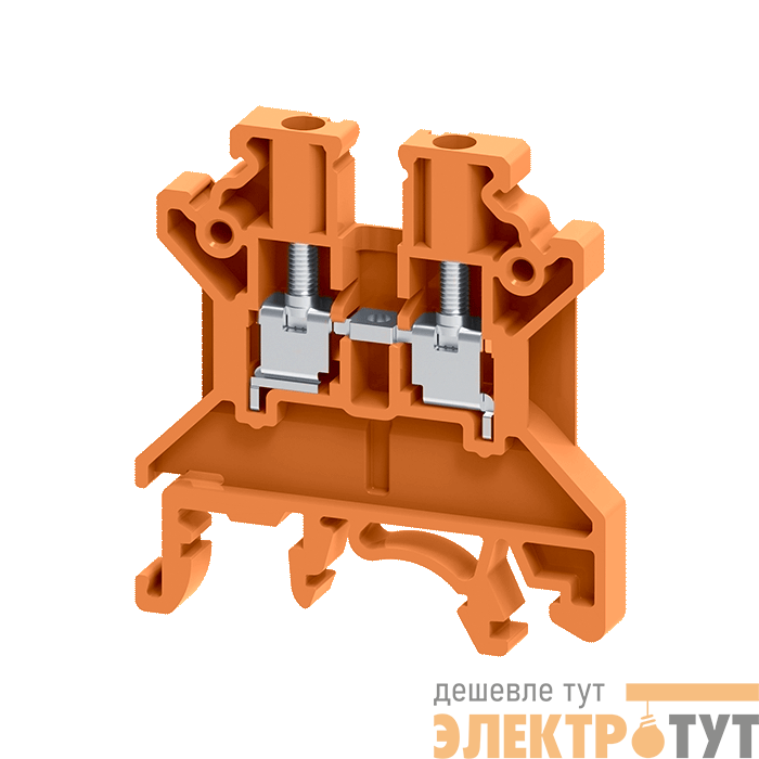 Клемма проходная винтовая OptiClip CTS-2.5-I-24A (0.2-2.5) оранж. КЭАЗ 348883