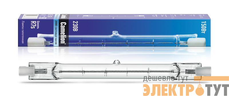 Лампа галогенная J118 150Вт линейная R7s 3000К 240В лин. 118мм Camelion 2934
