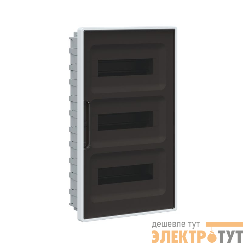 Щиток встраиваемый Фрейм (FRAME) 36мод. для полых стен с тонированной дверцей с 4 шинами PEN (2шт на 8 отверст. и 2шт на 10 отверст.) бел. DKC F36B3WD