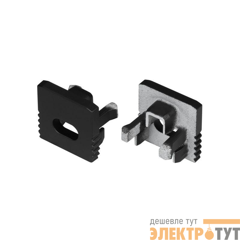 Заглушка SL-MINI-10 BLACK с отверстием пластик (комплект) Arlight 049415