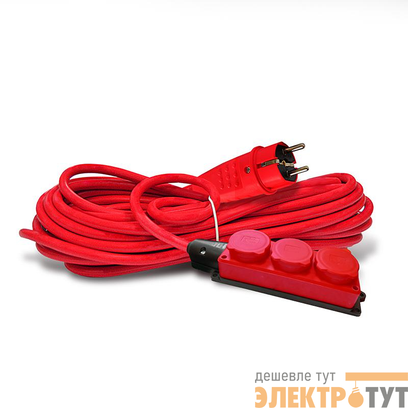 Удлинитель 3х10м с заземл. 16А IP44 3.5кВт КГ 3х1.5 с защ. крышкой АРКТИК морозостойкий DOMTOK 2599