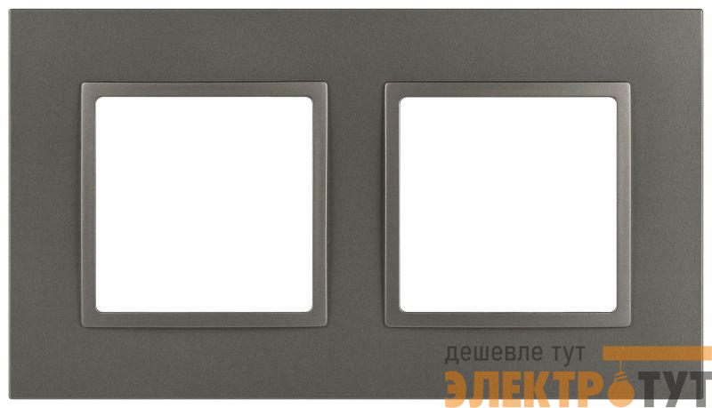 Рамка 2-м Elegance 14-5012-16 Classic для розеток и выключателей титан Эра Б0065825