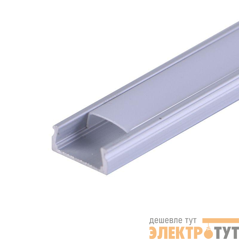 Комплект накладного алюм. профиля с рассеивателем 15х6мм 2м Rexant 146-400